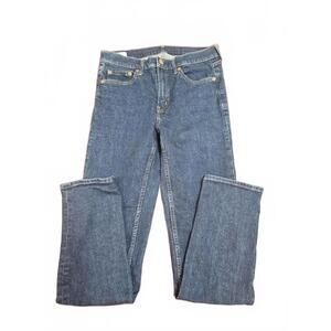 GAP Jeans Size 28 6 Tall Vintage Slim Mid Rise Dark Indigo Blue Denim Stretch
